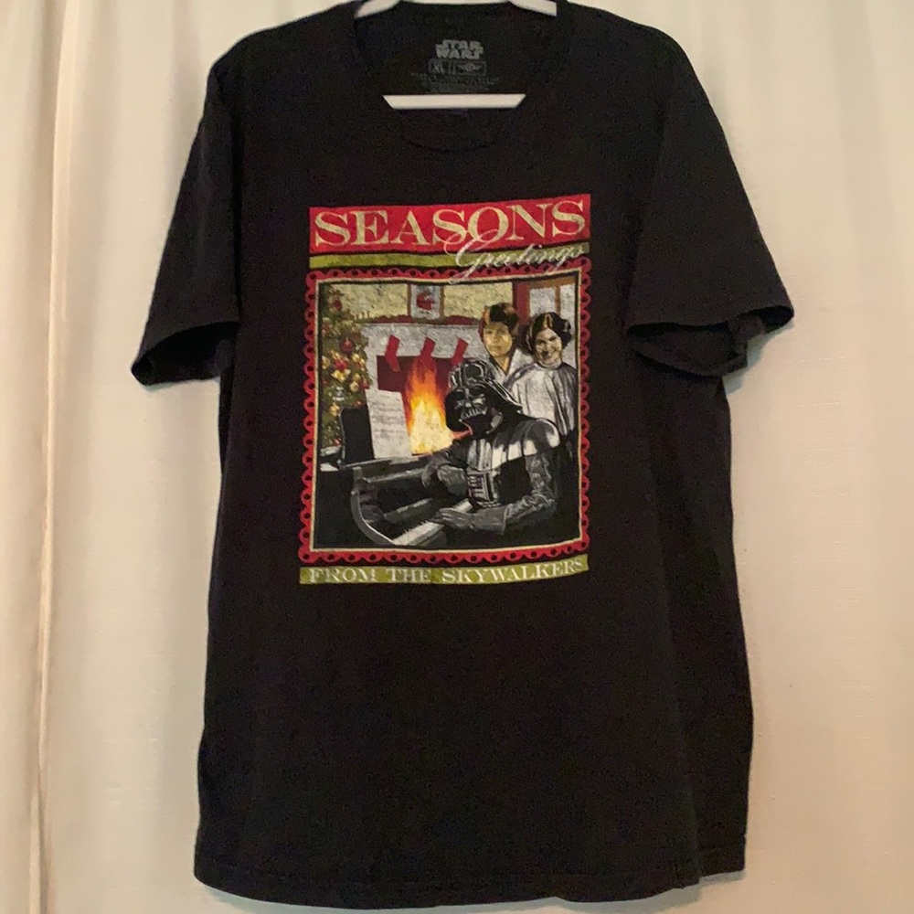 Star Wars Christmas Card Old School XL T-Shirt
